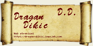 Dragan Dikić vizit kartica